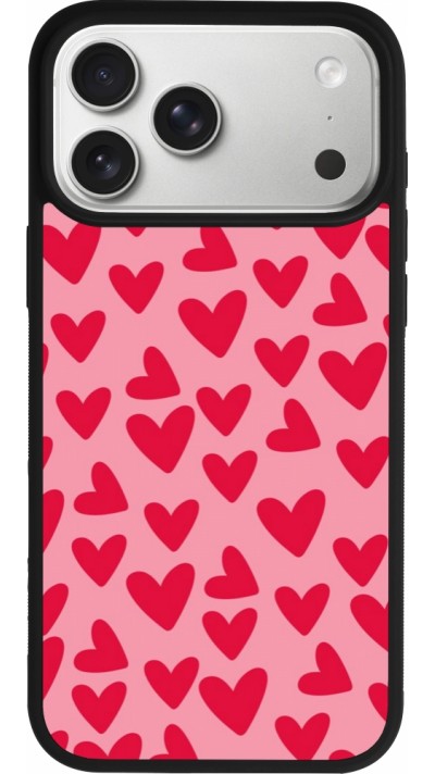 iPhone 17 Pro Max Case Hülle - Silikon schwarz Mom 2024 kleine Herzen