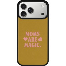 Coque iPhone 17 Pro Max - Silicone rigide noir Mom 2026 Are Magic