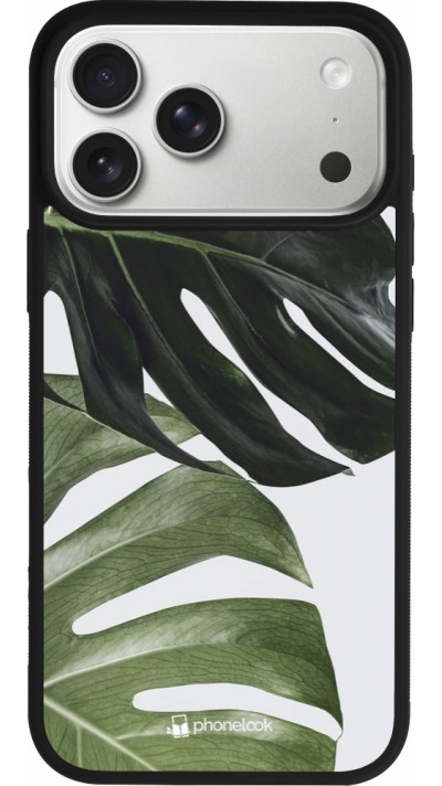 iPhone 17 Pro Max Case Hülle - Silikon schwarz Monstera Plant