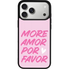 iPhone 17 Pro Max Case Hülle - Silikon schwarz More amor porfavor
