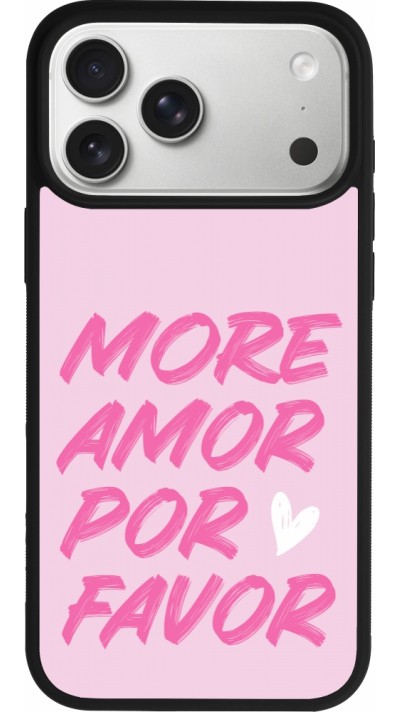 iPhone 17 Pro Max Case Hülle - Silikon schwarz More amor porfavor