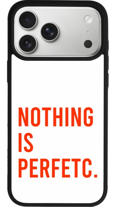 iPhone 17 Pro Max Case Hülle - Silikon schwarz Nothing is Perfetc