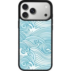 Coque iPhone 17 Pro Max - Silicone rigide noir Ocean Waves