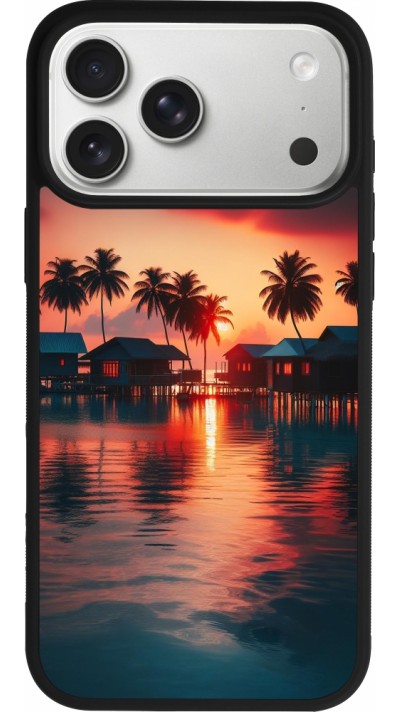 iPhone 17 Pro Max Case Hülle - Silikon schwarz Paradies Malediven