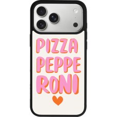 iPhone 17 Pro Max Case Hülle - Silikon schwarz Pizza pepperoni 2026