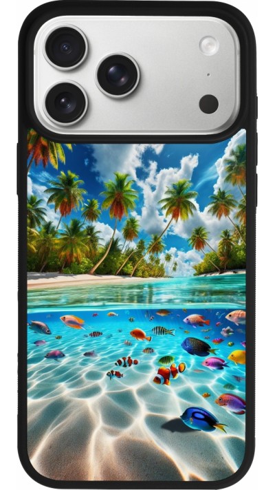 iPhone 17 Pro Max Case Hülle - Silikon schwarz Strandparadies