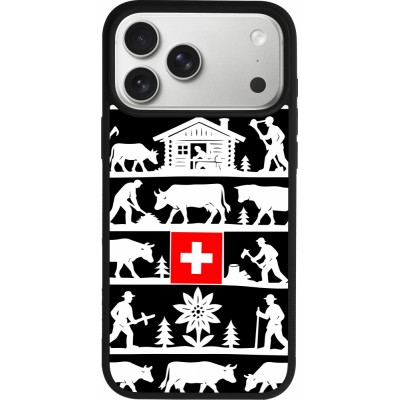 Coque iPhone 17 Pro Max - Silicone rigide noir Poya Suisse 1 noir