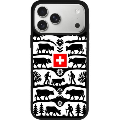 Coque iPhone 17 Pro Max - Silicone rigide noir Poya Suisse 3