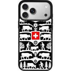 Coque iPhone 17 Pro Max - Silicone rigide noir Poya Suisse 3 noir