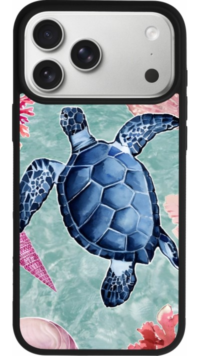 iPhone 17 Pro Max Case Hülle - Silikon schwarz Preppy Turtle