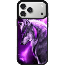 iPhone 17 Pro Max Case Hülle - Silikon schwarz Purple Sky Wolf