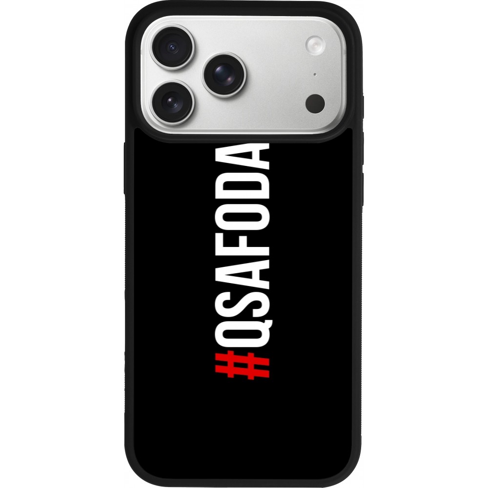 iPhone 17 Pro Max Case Hülle - Silikon schwarz Qsafoda 1