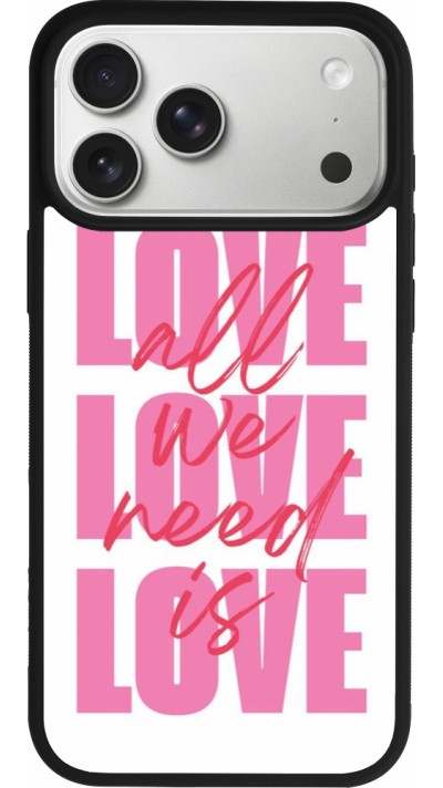 iPhone 17 Pro Max Case Hülle - Silikon schwarz Saint Valentines Day 26 Love all we need is