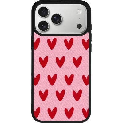 Coque iPhone 17 Pro Max - Silicone rigide noir Saint Valentines Day 26 Pattern heart