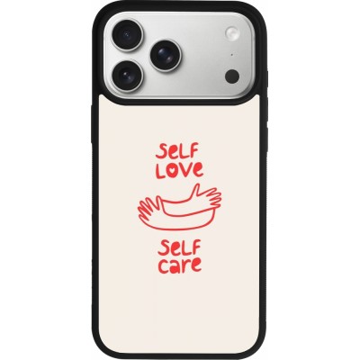 Coque iPhone 17 Pro Max - Silicone rigide noir Saint Valentines Day 26 Self love self care