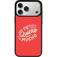 iPhone 17 Pro Max Case Hülle - Silikon schwarz Saint Valentines Day 26 Te quiero mucho