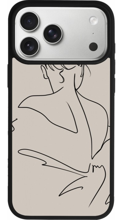 Coque iPhone 17 Pro Max - Silicone rigide noir Salnikova 05