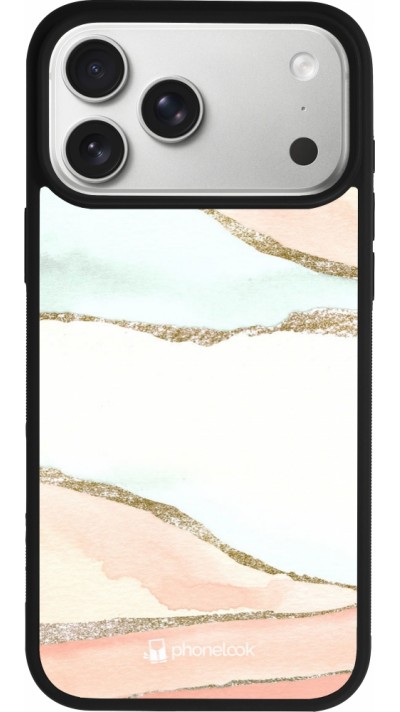 iPhone 17 Pro Max Case Hülle - Silikon schwarz Shimmering Orange