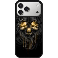 iPhone 17 Pro Max Case Hülle - Silikon schwarz Skull 02