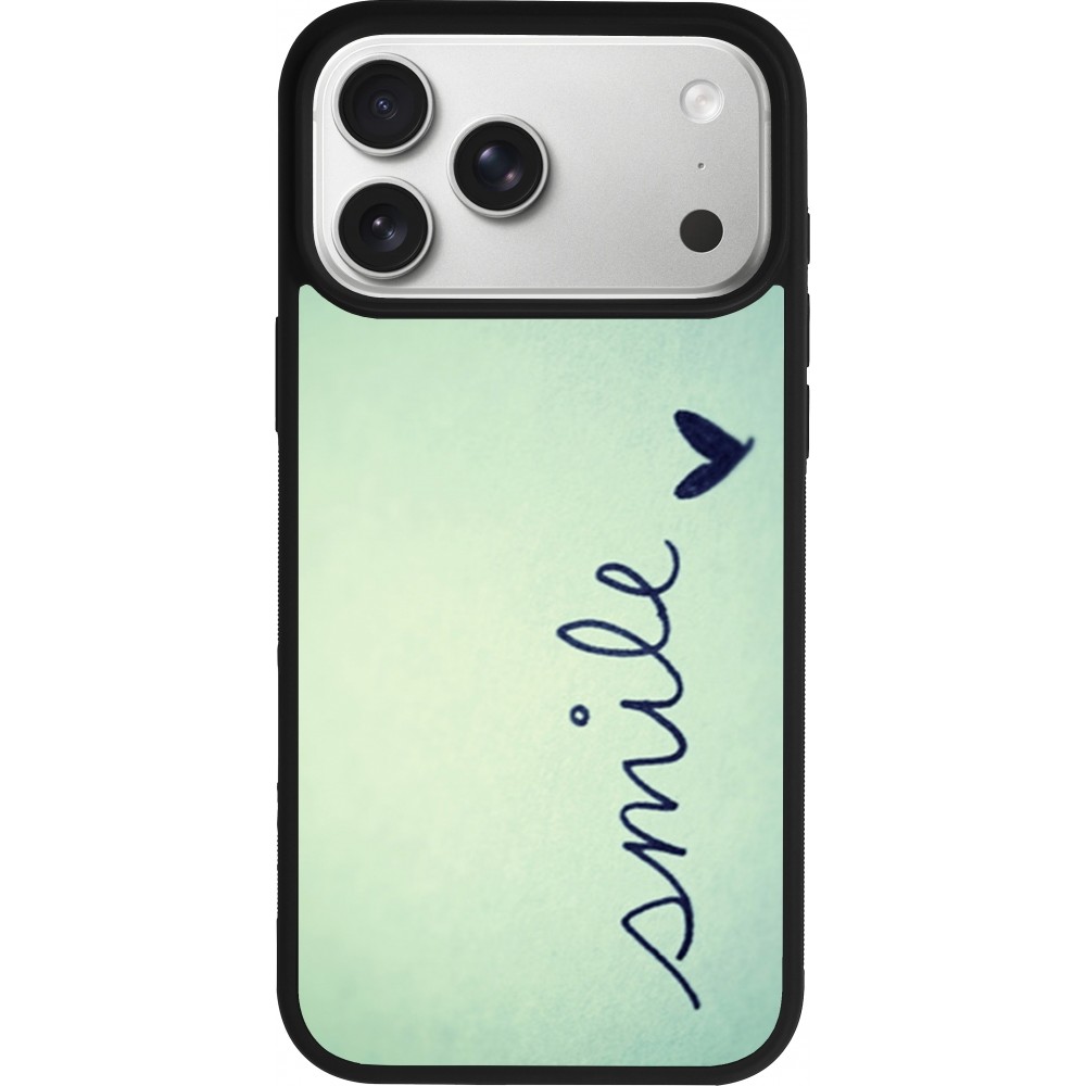 Coque iPhone 17 Pro Max - Silicone rigide noir Smile