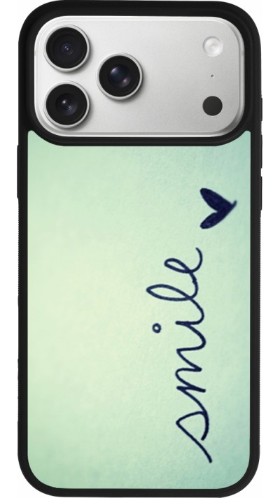 iPhone 17 Pro Max Case Hülle - Silikon schwarz Smile