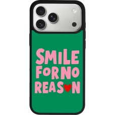 iPhone 17 Pro Max Case Hülle - Silikon schwarz Smile for no reason 2026