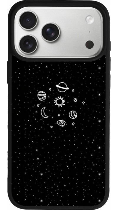 iPhone 17 Pro Max Case Hülle - Silikon schwarz Space Doodle