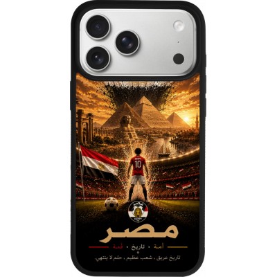 iPhone 17 Pro Max Case Hülle - Silikon schwarz Fussball Ägypten splash 2026
