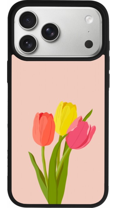 iPhone 17 Pro Max Case Hülle - Silikon schwarz Spring 23 tulip trio
