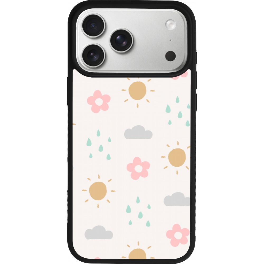iPhone 17 Pro Max Case Hülle - Silikon schwarz Spring 23 weather