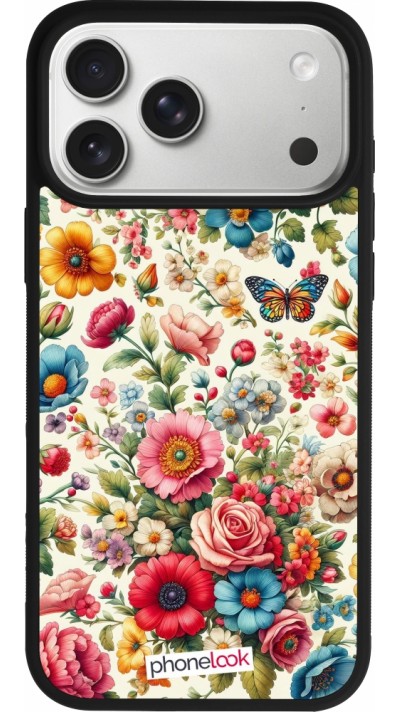 iPhone 17 Pro Max Case Hülle - Silikon schwarz Spring 25 fruehling bluetend