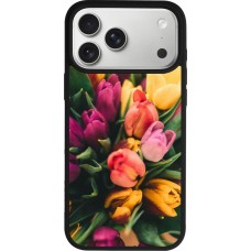 Coque iPhone 17 Pro Max - Silicone rigide noir Bouquet of tulips Spring 2026