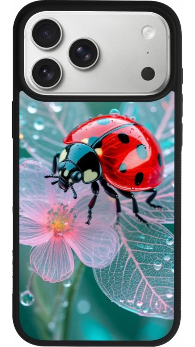 iPhone 17 Pro Max Case Hülle - Silikon schwarz Ladybird in bloom Spring 2026