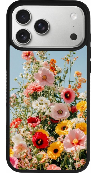 iPhone 17 Pro Max Case Hülle - Silikon schwarz Spring flowers Spring 2026