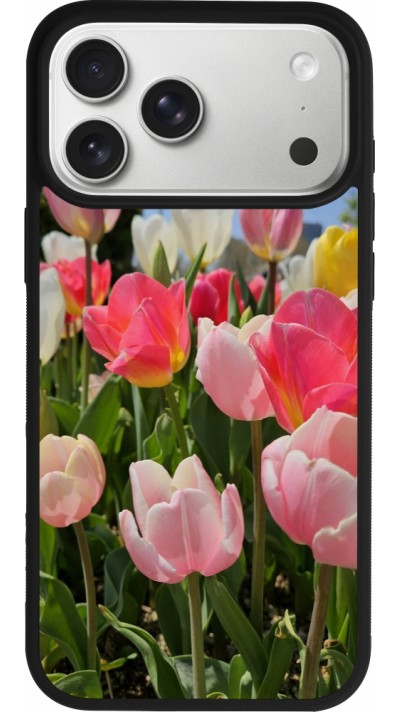 iPhone 17 Pro Max Case Hülle - Silikon schwarz Tulips Spring 2026