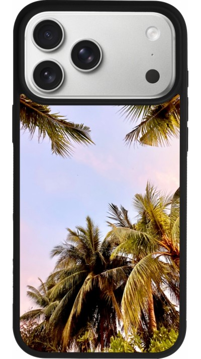 iPhone 17 Pro Max Case Hülle - Silikon schwarz Summer 2023 palm tree vibe
