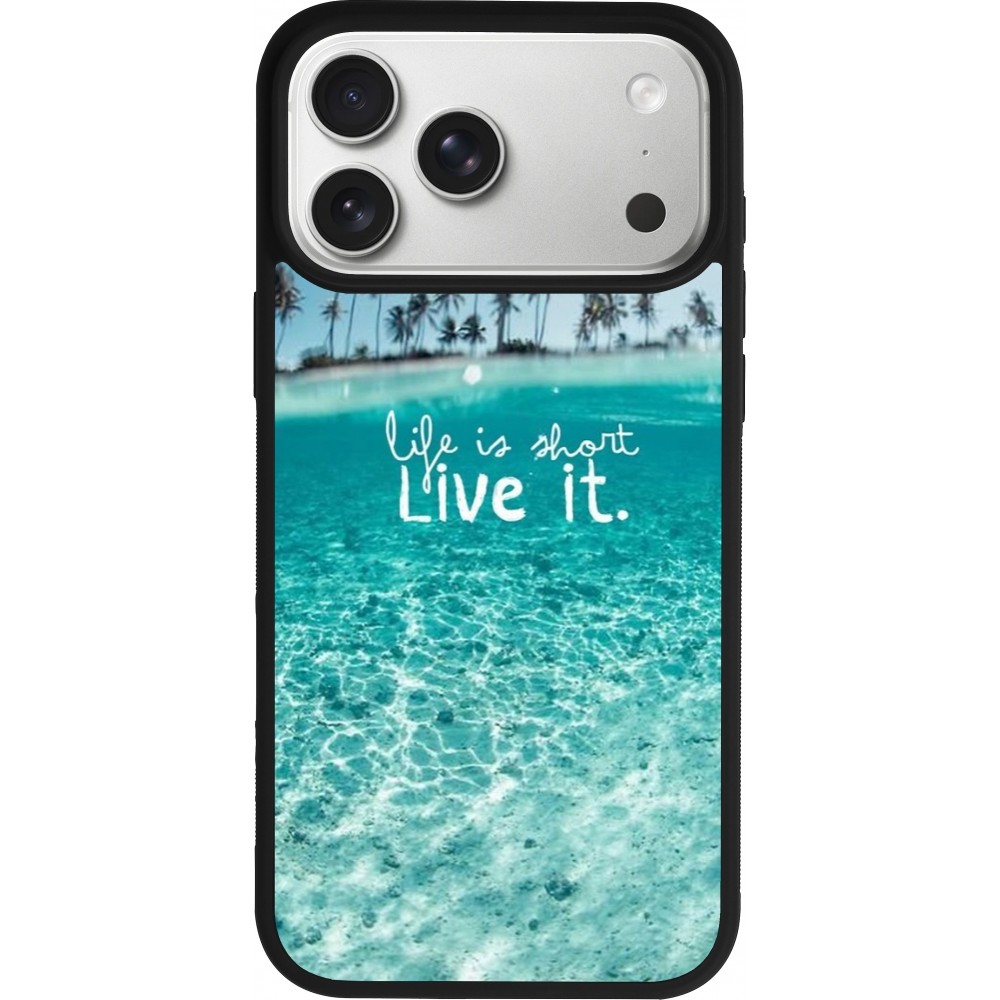 iPhone 17 Pro Max Case Hülle - Silikon schwarz Summer 18 24