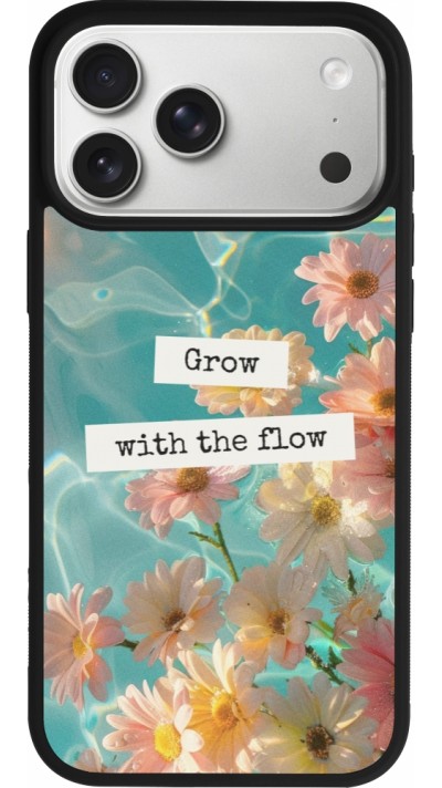 iPhone 17 Pro Max Case Hülle - Silikon schwarz Summer 2025 Grow with the flow