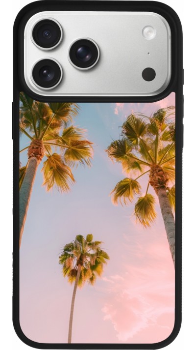 iPhone 17 Pro Max Case Hülle - Silikon schwarz Summer 2025 Palmiers
