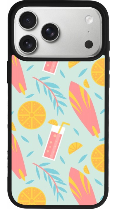 iPhone 17 Pro Max Case Hülle - Silikon schwarz Summer 2025 Pattern citron