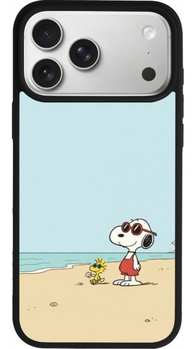 iPhone 17 Pro Max Case Hülle - Silikon schwarz Snoopy on the beach Summer 2026
