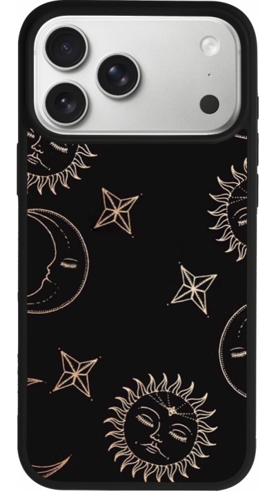 iPhone 17 Pro Max Case Hülle - Silikon schwarz Suns and Moons