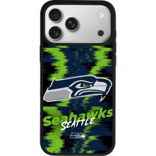 Coque iPhone 17 Pro Max - Silicone rigide noir Super Bowl 26 Seattle 2