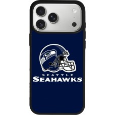 Coque iPhone 17 Pro Max - Silicone rigide noir Super Bowl 26 Seattle 3