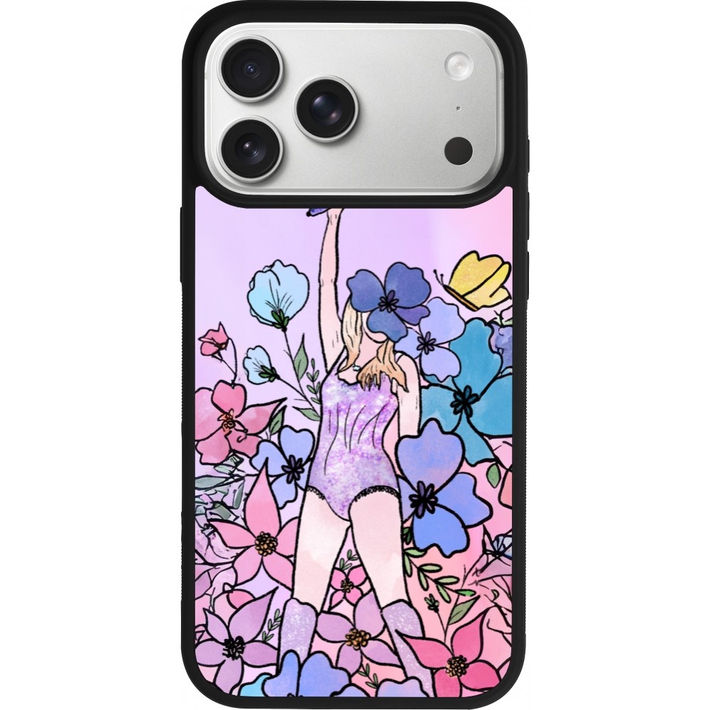 iPhone 17 Pro Max Case Hülle - Silikon schwarz Taylor Swift Sketch - Pink