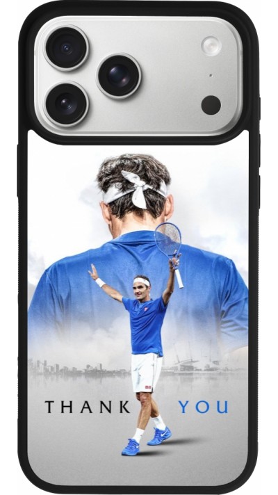 iPhone 17 Pro Max Case Hülle - Silikon schwarz Thank you Roger