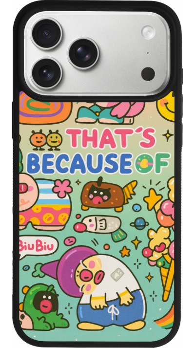 iPhone 17 Pro Max Case Hülle - Silikon schwarz Thats beacause of