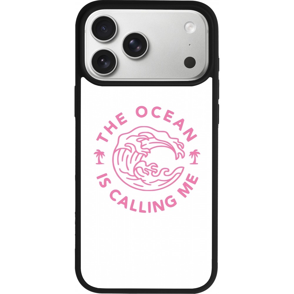 iPhone 17 Pro Max Case Hülle - Silikon schwarz The Ocean is calling me