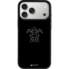 iPhone 17 Pro Max Case Hülle - Silikon schwarz Turtles lines on black