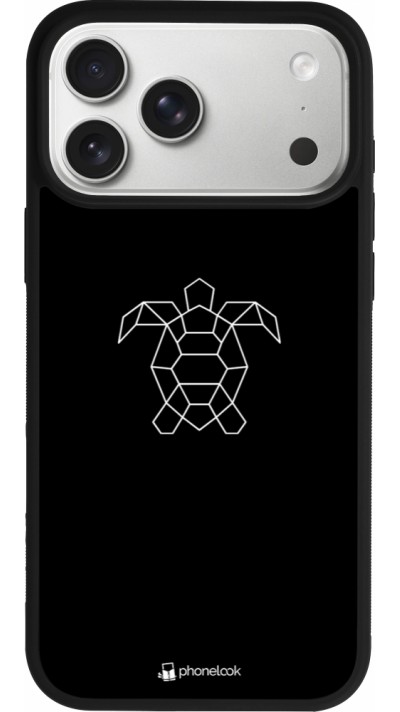 iPhone 17 Pro Max Case Hülle - Silikon schwarz Turtles lines on black